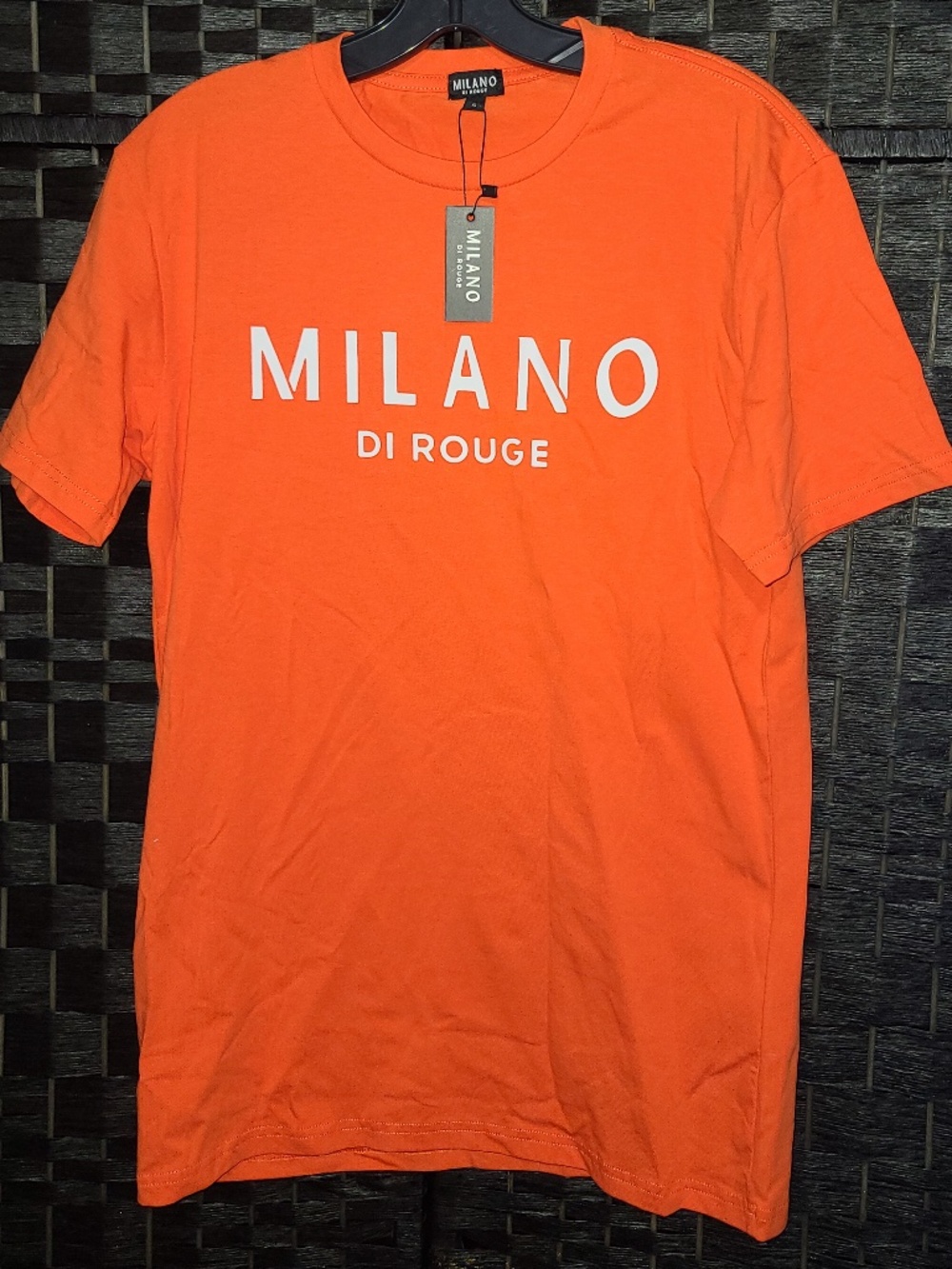 Milano Di Rouge Orange Lux Signature Tee  size Small NWT